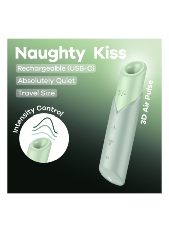 Stimulateur clitoridien de voyage Naughty Kiss Satisfyer - CC597871